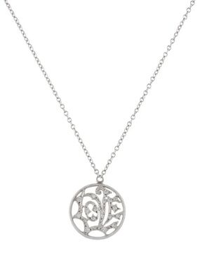 Cathy Waterman Platinum Diamond Love Pendant Necklace